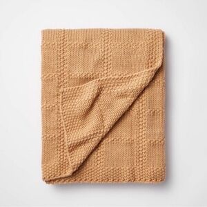 Threshold designed with Studio McGee Grid Knit Throw Blanket Camel